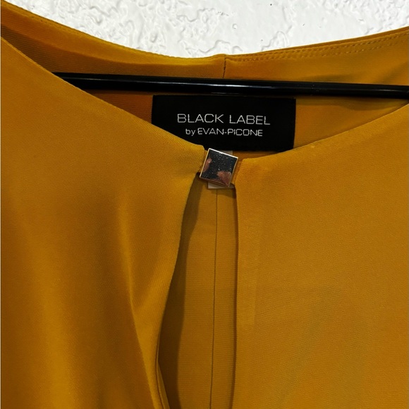 Evan Picone Warm Brown Draped Long Sleeve Dress - Picture 5 of 7